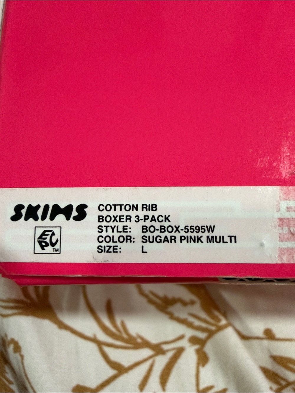 Skims Cotton rib boxers (women's) 3 pack size large new in box